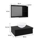 Conjunto Para Banheiro Bancada Com Cuba R30 Redonda E Espelhe