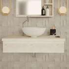 Conjunto Para Banheiro Bancada Com Cuba R35 Redonda City 800