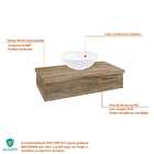 Conjunto Para Banheiro Bancada Com Cuba R35 Redonda City 800