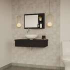 Conjunto Para Banheiro Bancada Com Cuba R35 Redonda E Espelhe