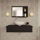 Conjunto Para Banheiro Bancada Com Cuba R35 Redonda E Espelhe