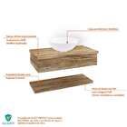 Conjunto Para Banheiro Bancada Com Cuba R35 Redonda E Pratele