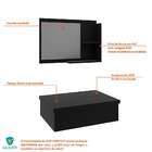 Conjunto Para Banheiro Bancada Com Espelheira City 602 Preto