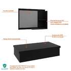 Conjunto Para Banheiro Bancada Com Espelheira City 802 Preto