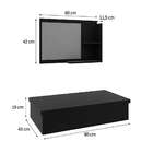 Conjunto Para Banheiro Bancada Com Espelheira City 802 Preto