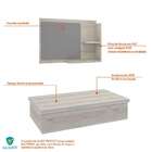 Conjunto Para Banheiro Bancada Com Espelheira City 802 Snow
