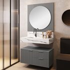 Conjunto Para Banheiro Bancada Em Porcelanato Com Cuba Esculp