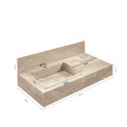 Conjunto Para Banheiro Bancada Em Porcelanato Com Cuba Esculp