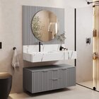 Conjunto Para Banheiro Bancada Em Porcelanato Com Cuba Esculp