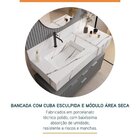 Conjunto Para Banheiro Bancada Em Porcelanato Com Cuba Esculp