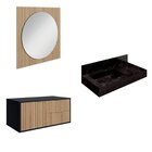 Conjunto Para Banheiro Bancada Em Porcelanato Com Cuba Esculp