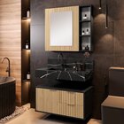 Conjunto Para Banheiro Bancada Em Porcelanato Com Cuba Esculp