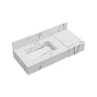 Conjunto Para Banheiro Bancada Em Porcelanato Com Cuba Esculp