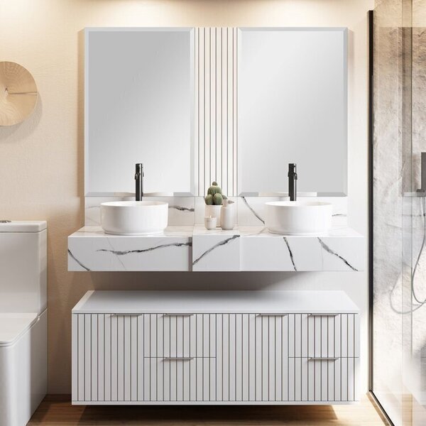 Conjunto Para Banheiro Bancada Em Porcelanato Para Cuba De Ap