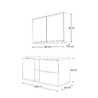 Conjunto Para Banheiro Carolina 1 Metro Suspenso Sem Cuba - F