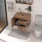 Conjunto Para Banheiro Cecília 60 Suspenso - Fabribam Nogal/p