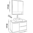 Conjunto Para Banheiro Cecília 60 Suspenso - Fabribam Nogal/p