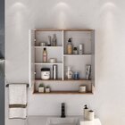 Conjunto Para Banheiro Cecília 60 Suspenso - Fabribam Nogal/p