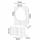 Conjunto Para Banheiro Cecília 60 Suspenso Painel Espelho Org