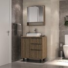 Conjunto Para Banheiro Cecília 80 Com Pés - Fabribam Nogal/br