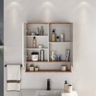 Conjunto Para Banheiro Cecília 80 Com Pés - Fabribam Nogal/br