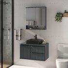 Conjunto Para Banheiro Cecília 80 Suspenso - Fabribam Chumbo/