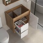 Conjunto Para Banheiro Clarice 60 Suspenso Lavatório E Espelh