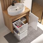 Conjunto Para Banheiro Clarice 60 Suspenso Painel Ripado Espe