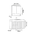 Conjunto Para Banheiro Clarice 80 Suspenso Lavatório Espelhei
