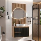 Conjunto Para Banheiro Clarice 80 Suspenso Painel Ripado E Es