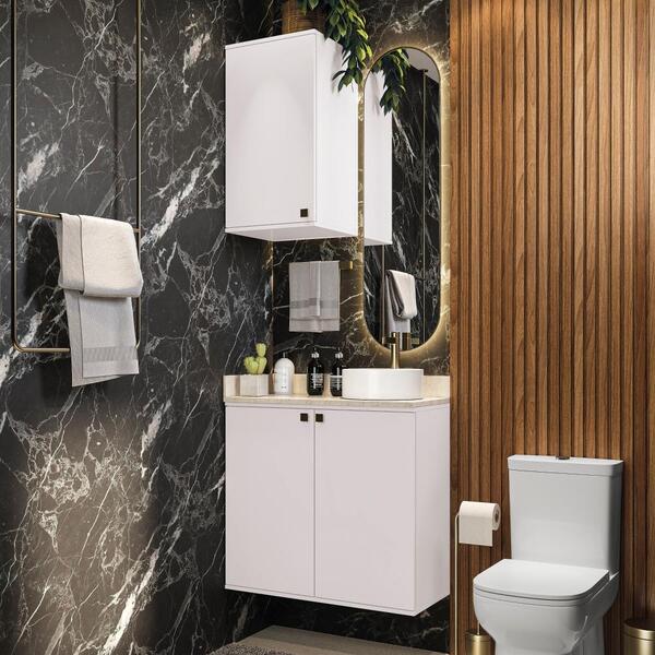 Conjunto Para Banheiro Com Aéreo Kappesberg Celeste 2 Peças B