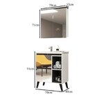 Conjunto Para Banheiro Com Cuba E Espelheira Branco/portoro