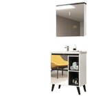 Conjunto Para Banheiro Com Cuba E Espelheira Branco/portoro