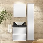 Conjunto Para Banheiro Com Espelheira, Gabinete, Lavatório, C