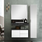 Conjunto Para Banheiro Com Espelho, Bancada Com Cuba Embutida