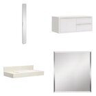 Conjunto Para Banheiro Com Espelho, Gabinete, Bancada Com Cub