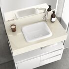 Conjunto Para Banheiro Com Espelho, Gabinete, Bancada Com Cub