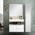 Conjunto Para Banheiro Com Espelho, Gabinete, Bancada Com Cub