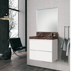 Conjunto Para Banheiro Com Espelho, Gabinete E Lavatório Em P