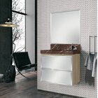 Conjunto Para Banheiro Com Espelho, Gabinete E Lavatório Em P