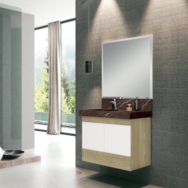 Conjunto Para Banheiro Com Espelho, Gabinete, Lavatório Em Po