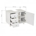 Conjunto Para Banheiro Com Gabinete 3 Gavetas 1 Espelheira Le