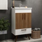 Conjunto Para Banheiro Com Gabinete Com Pés, Lavatório E Espe