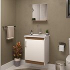 Conjunto Para Banheiro Com Gabinete Suspenso, Espelheira E La