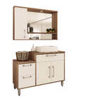 Conjunto Para Banheiro Com Gavetas Lateral Castanho Tanat E B