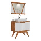 Conjunto Para Banheiro Completo Com Gabinete Madeira Maciça C