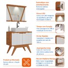 Conjunto Para Banheiro Completo Com Gabinete Madeira Maciça C