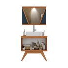 Conjunto Para Banheiro Completo Com Gabinete Madeira Maciça C