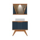 Conjunto Para Banheiro Completo Com Gabinete Madeira Maciça C