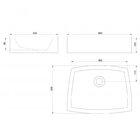 Conjunto Para Banheiro Cuba De Apoio Arezzo 10,5cmx45cmx33,5c